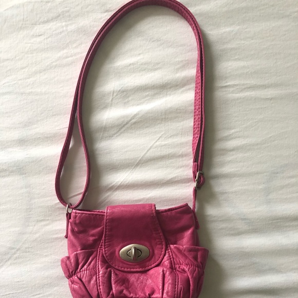 Sister ME Leather Drop & Loop Handle Clutch Bag Bubblegum Pink main image 0